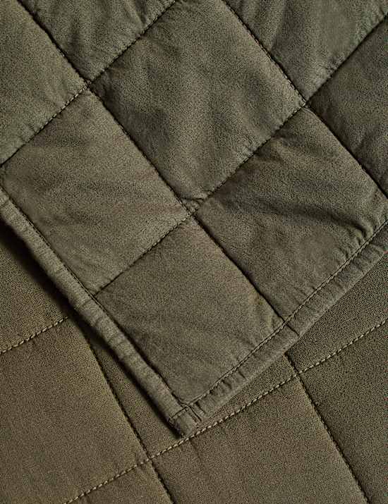Cotton Rich Quilted Bedspread with Linen