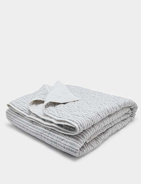 Pure Cotton Striped Bedspread
