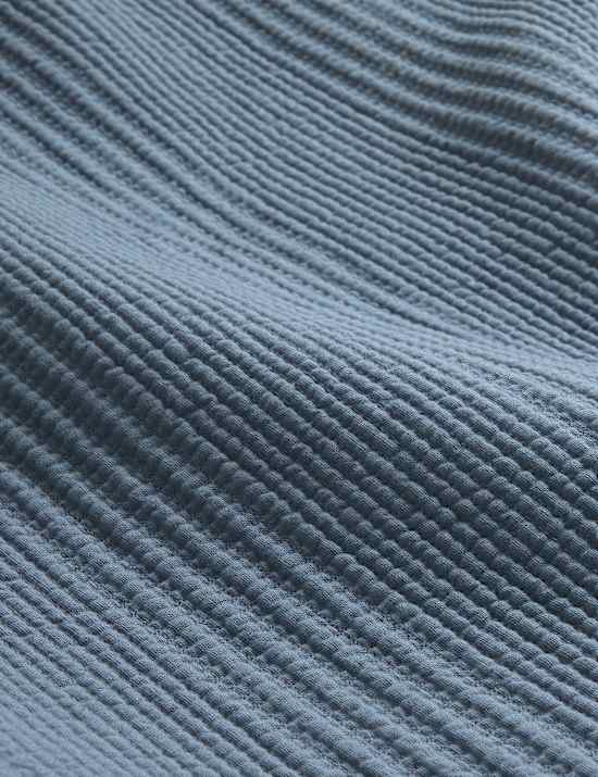 Cotton Rich Ribbed Bedspread with Linen