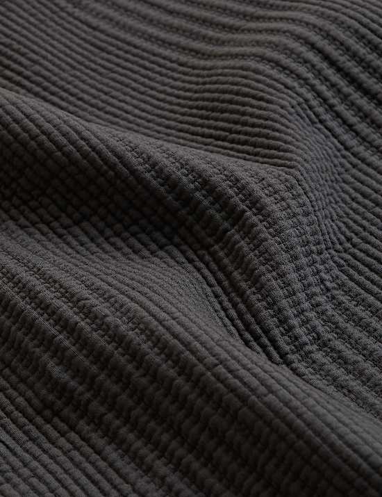 Cotton Rich Ribbed Bedspread with Linen