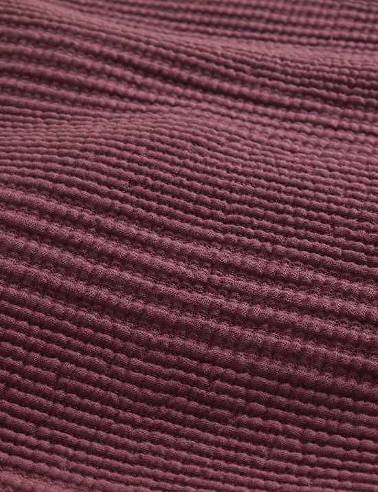 Cotton Rich Ribbed Bedspread with Linen