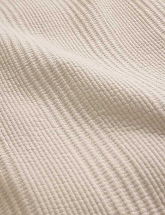 Cotton Rich Ribbed Bedspread with Linen