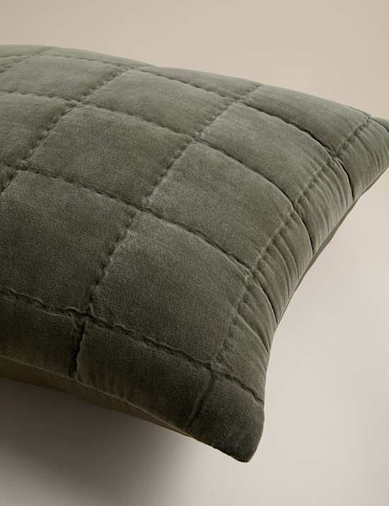 Pure Cotton Velvet Quilted Cushion