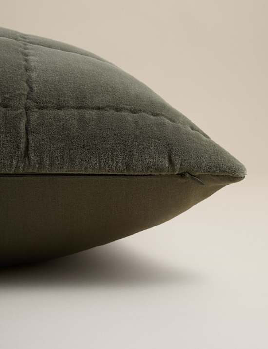 Pure Cotton Velvet Quilted Cushion