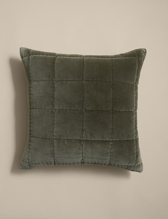 Pure Cotton Velvet Quilted Cushion