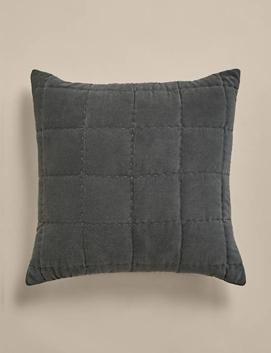 Pure Cotton Velvet Quilted Cushion