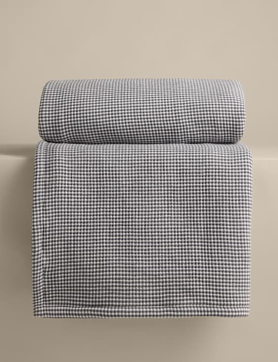 Cotton Rich Gingham Bedspread