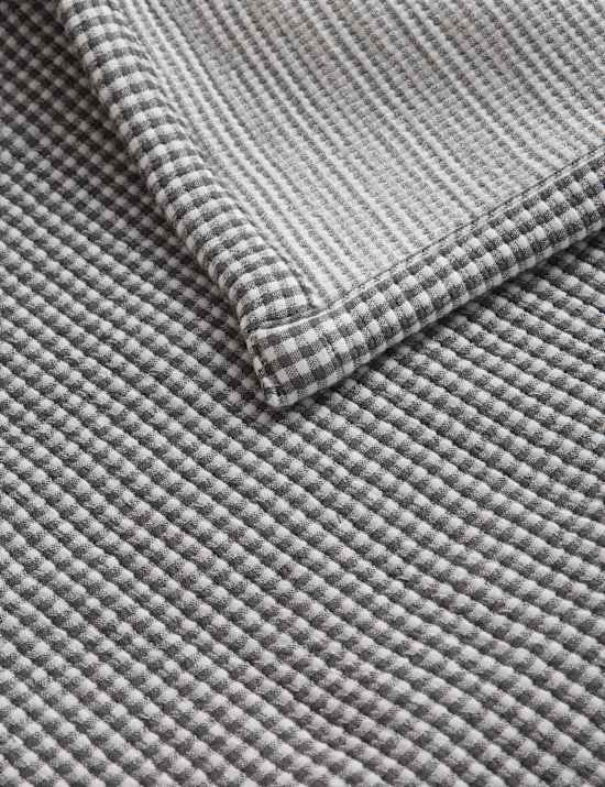 Cotton Rich Gingham Bedspread