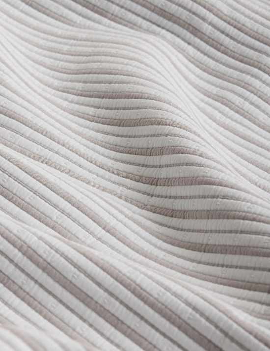 Cotton Rich Striped Matelass&eacute; Bedspread