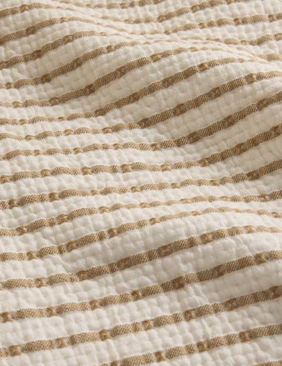 Cotton Rich Striped Matelasse Bedspread