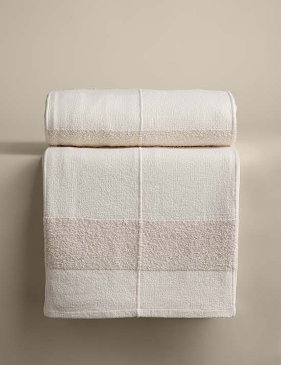 Pure Cotton Woven Boucle Bedspread