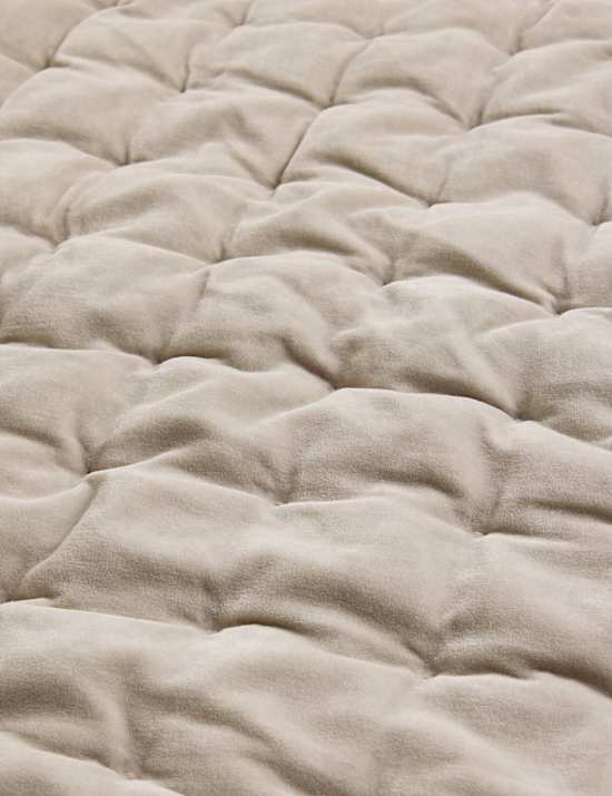 Pure Cotton Velvet Quilted Bedspread
