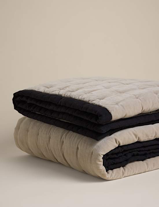 Pure Cotton Velvet Quilted Bedspread