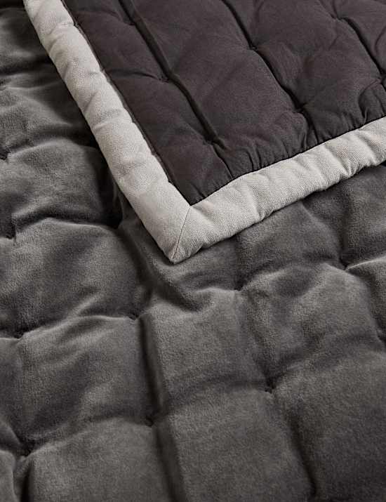 Pure Cotton Velvet Quilted Bedspread