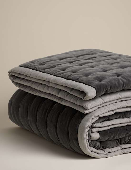 Pure Cotton Velvet Quilted Bedspread