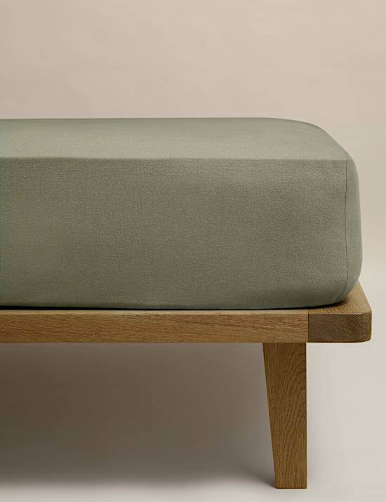 Pure Brushed Cotton Deep Fitted Sheet