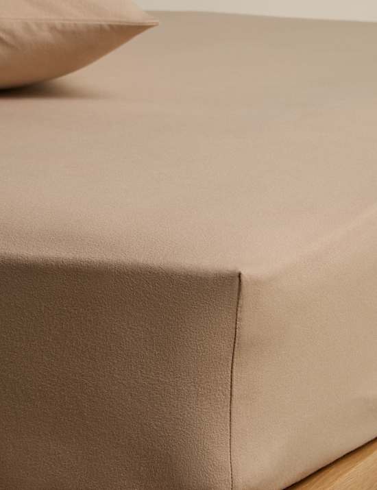 Pure Brushed Cotton Deep Fitted Sheet