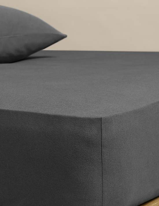 Pure Brushed Cotton Deep Fitted Sheet