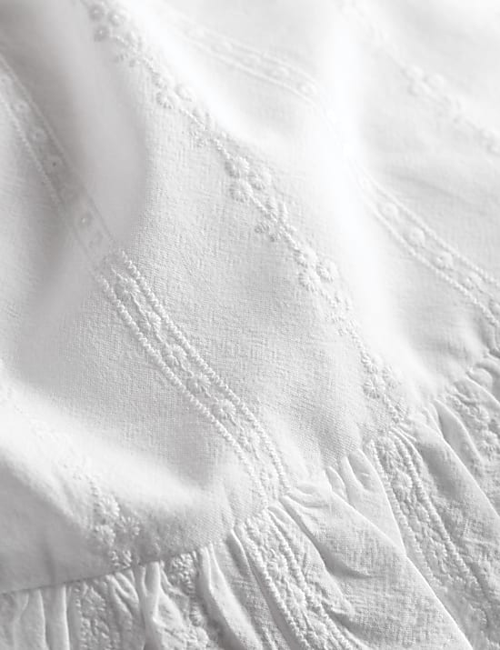 Pure Cotton French Ruffle Embroidery Bedding Set