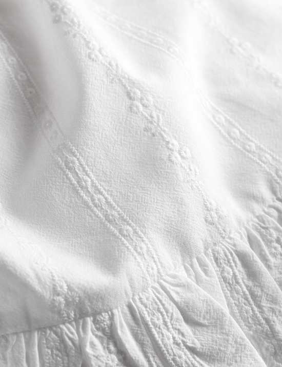 Pure Cotton French Ruffle Embroidery Bedding Set