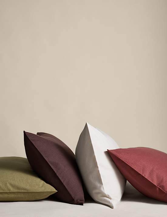 Pack de 2 fundas de almohada 100% algodón cepillado