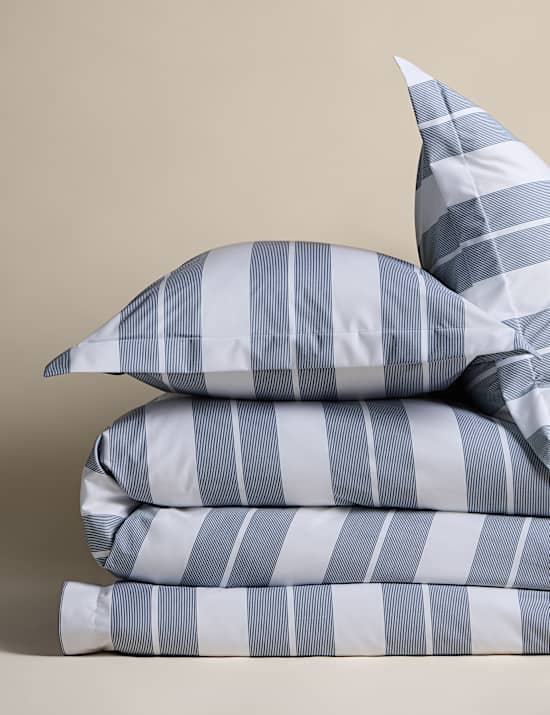 Egyptian Cotton Wide Stripe Printed Bedding Set
