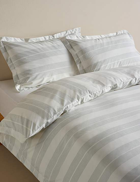 Egyptian Cotton Wide Stripe Printed Bedding Set