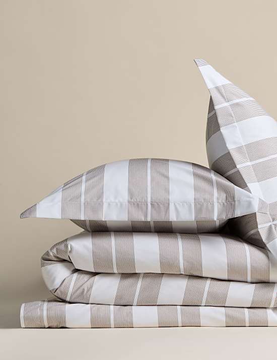 Egyptian Cotton Wide Stripe Printed Bedding Set