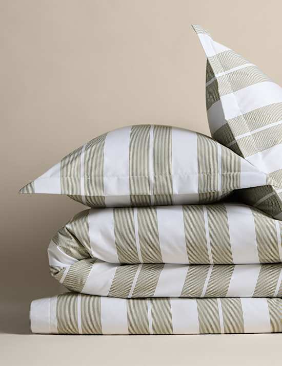 Egyptian Cotton Wide Stripe Printed Bedding Set