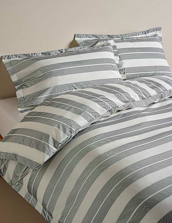 Egyptian Cotton Wide Stripe Printed Bedding Set