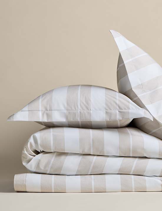 Egyptian Cotton Wide Stripe Printed Bedding Set