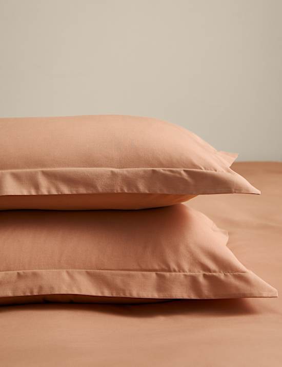 2pk Cotton Rich Oxford Pillowcases