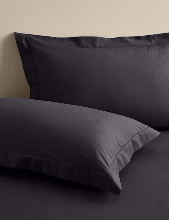 2pk Cotton Rich Oxford Pillowcases