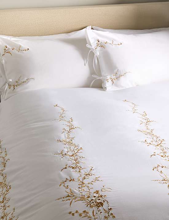 Parure de lit Tamsin 100&nbsp;% coton à motif fleuri
