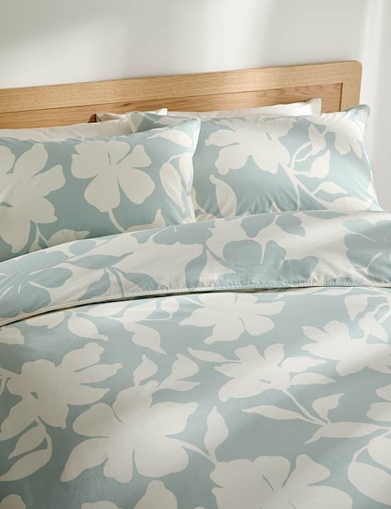 Cotton Rich Silhouette Floral Bedding Set