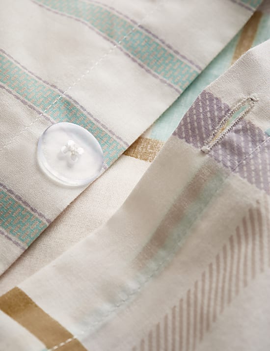 Parure de lit en coton à motif géométrique échelle