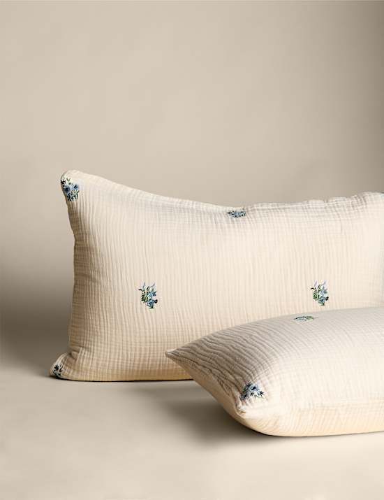 Pure Cotton Embroidered Flower Bedding Set