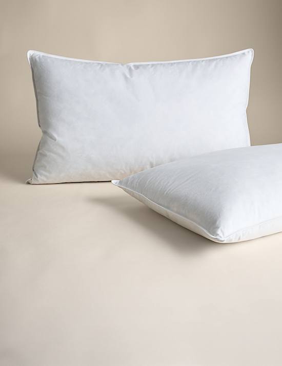 2pk Goose Feather & Down Medium Pillows