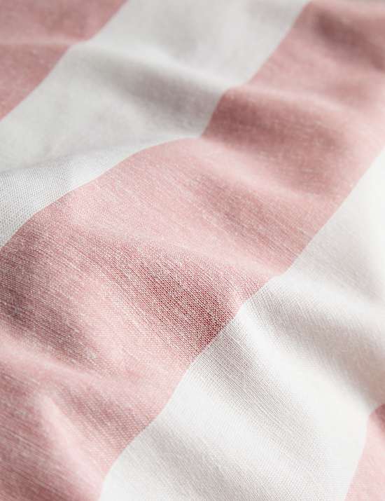 Linen Blend Striped Bedding Set