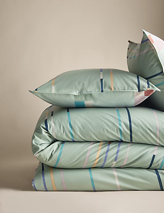 Cotton Rich Striped Bedding Set