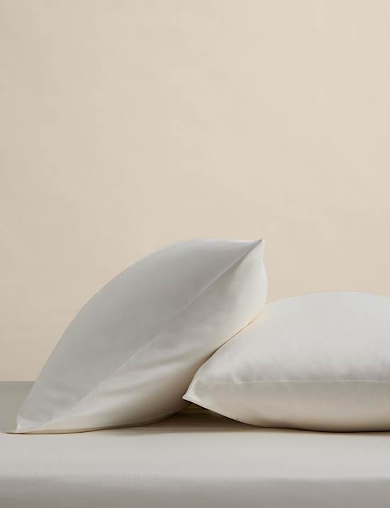 2 Pack Egyptian Cotton Sateen 400 Thread Count Pillowcases