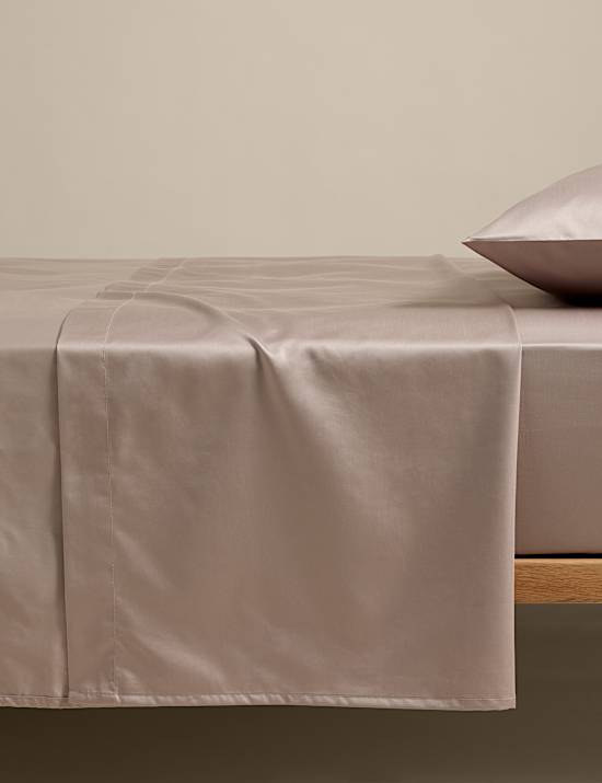 Drap plat soyeux en coton &eacute;gyptien avec une densit&eacute; de tissage de 400 fils