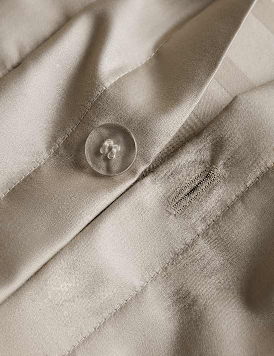 Zuiver katoenen beddengoedset met ingeweven strepen