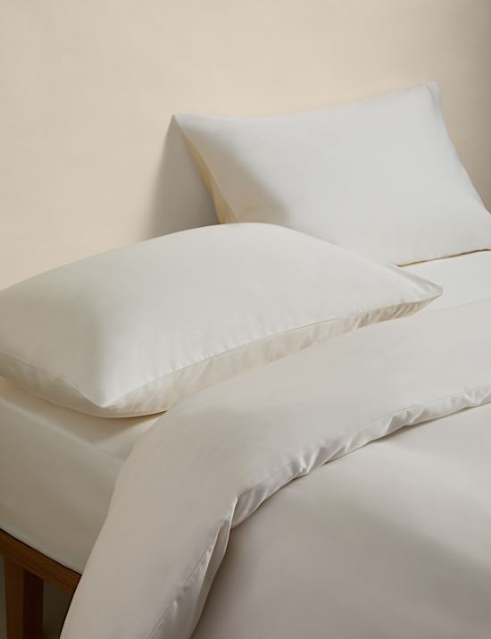 Parure de lit 100 % coton satin&eacute; d'une densit&eacute; de tissage de 400 fils