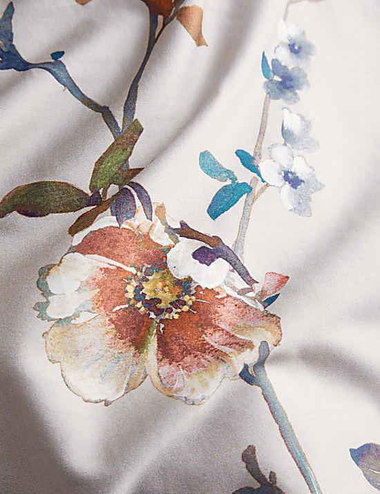 Pure Cotton Sateen Solene Painted Blooms Bedding Set