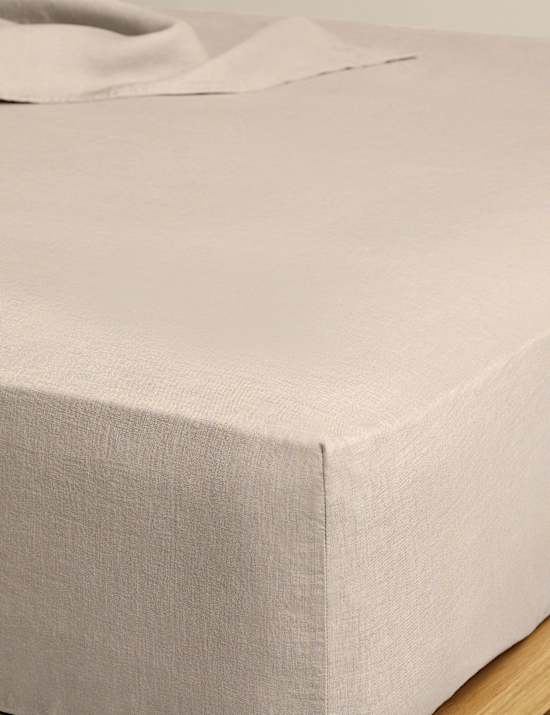 Pure Linen Deep Fitted Sheet