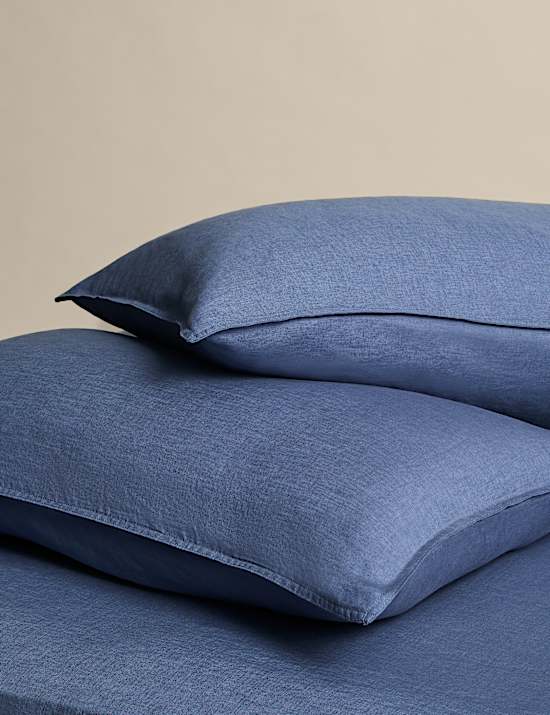 2 Pack Pure Linen Standard Pillowcases