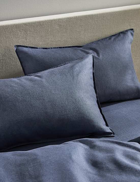 Standardní povlaky na polštáře z čistého lnu, 2 ks