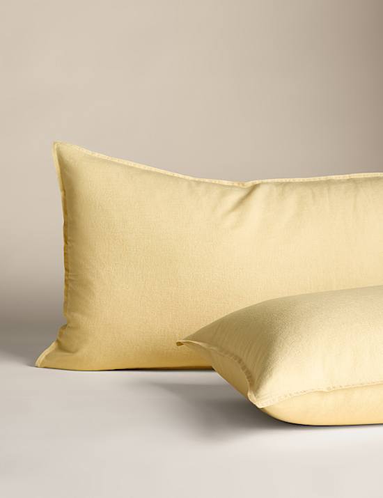 2pk Pure Linen Standard Pillowcases