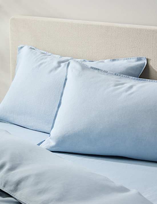 2pk Pure Linen Standard Pillowcases